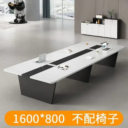 Conference table, long table, simple modern training table for 10 people, negotiation table, conference room,