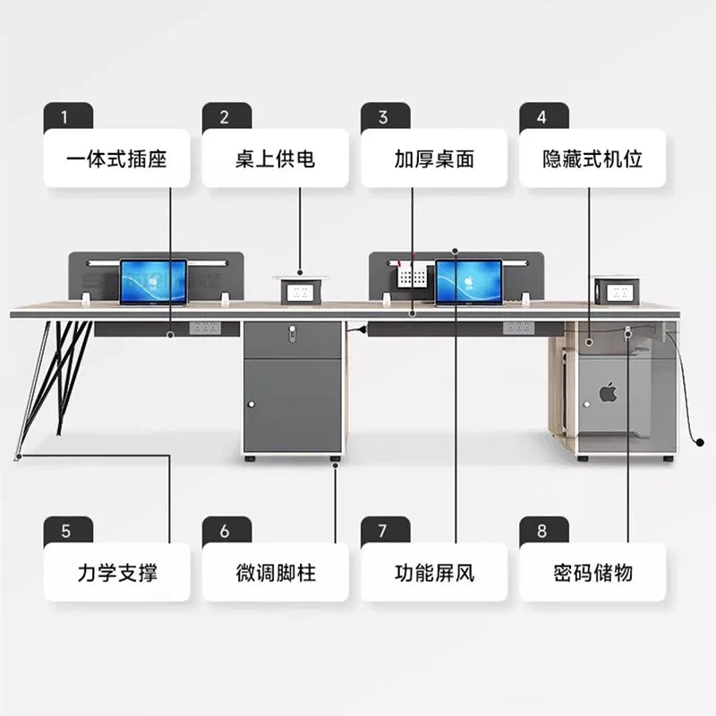 Workstation Executive Office Desk Designer Modern Clerk Seat Computer Desk Work Organizer Mesa De Escritorio Modern Furniture