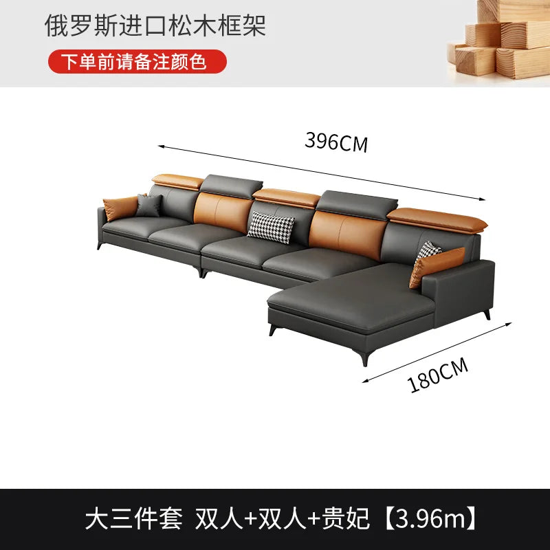 Sectional Bed Sofa Couch Modern Lounge Sofa Recliner Nordic Muebles Para El Hogar Italian Sofa Set Living Room Furniture LQQ15XP