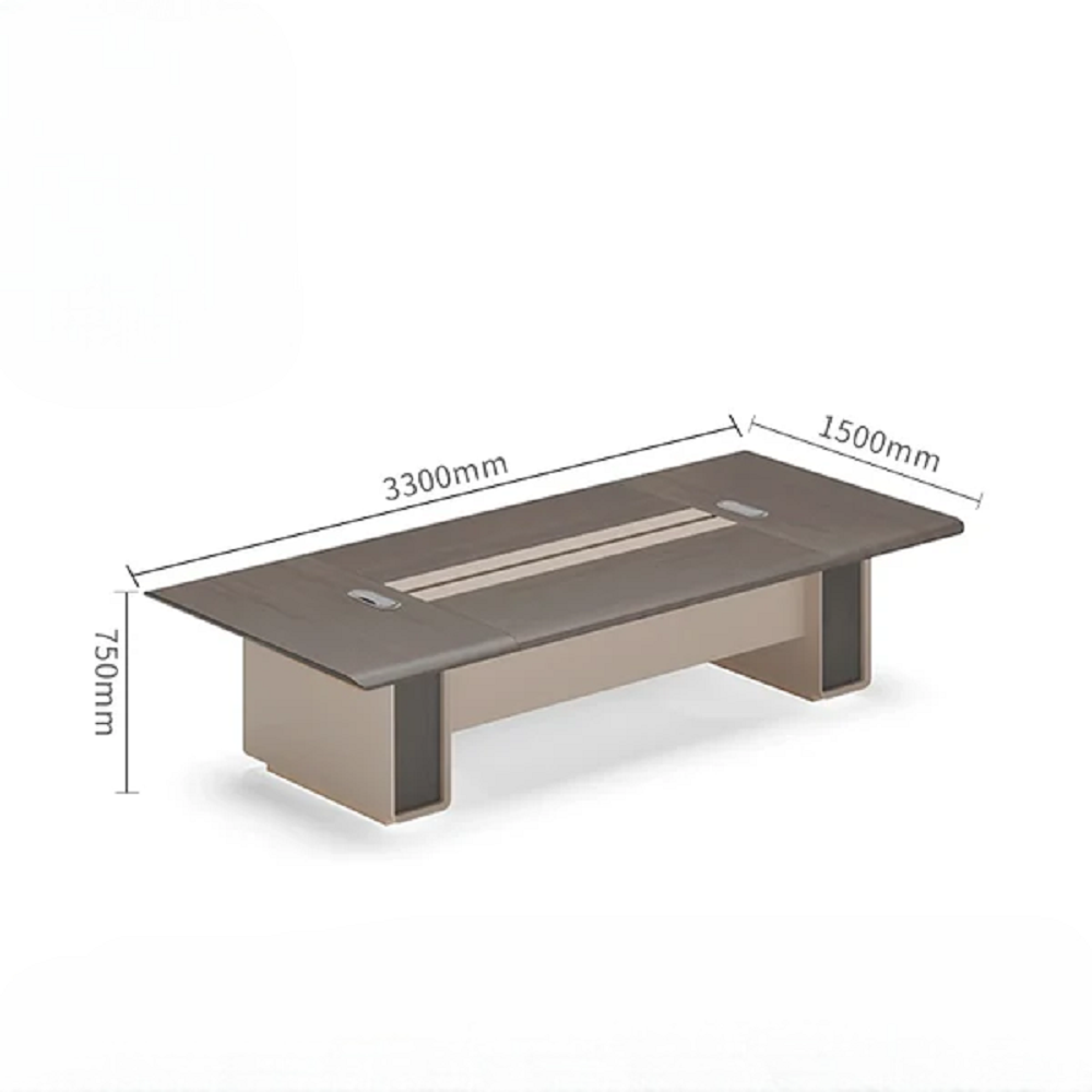 Conference table, long table, simple and modern negotiation, table and chair combination meeting room, large rectangle.