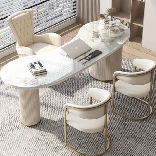 White Standing Computer Desk Table Storage Modern Executive Office Desk Table Luxury Table Pour Ordinateur Home Furniture