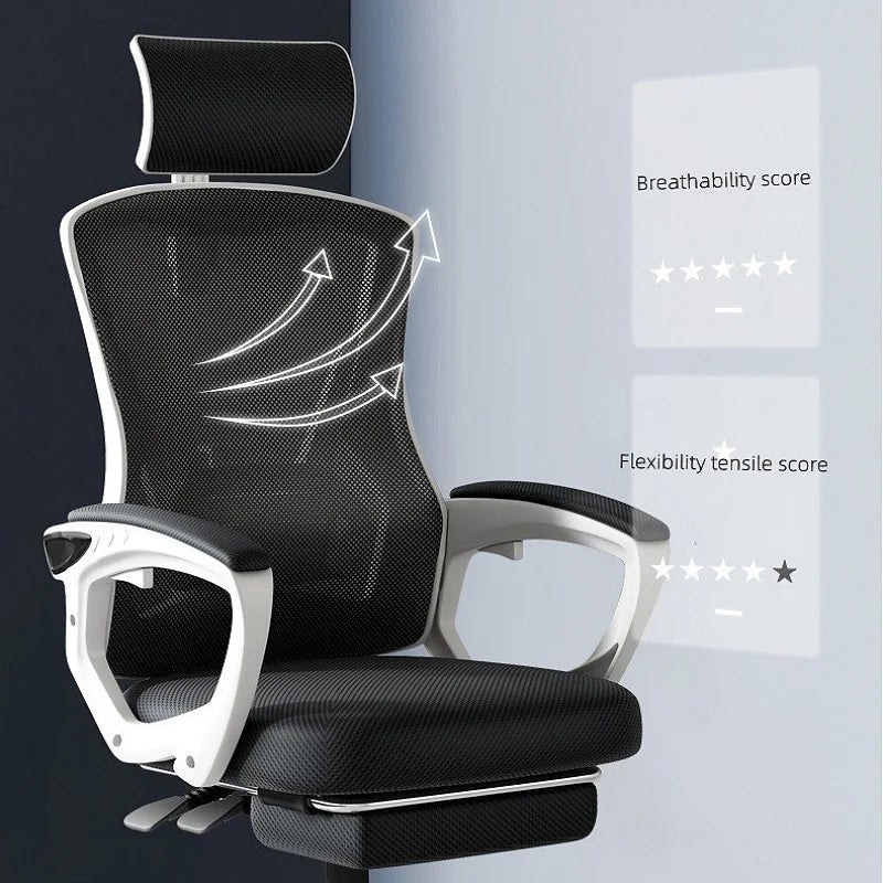 Computer Chair Adjustable Seat Back Height Household Office Chair Dormitory Students Sports Games Seat Back Human Body Chair