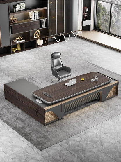 Boss Desk Chairman President Executive Manager Desk Paint L-shaped Computer Table Work Mesa Escritorio Office Furniture Modern