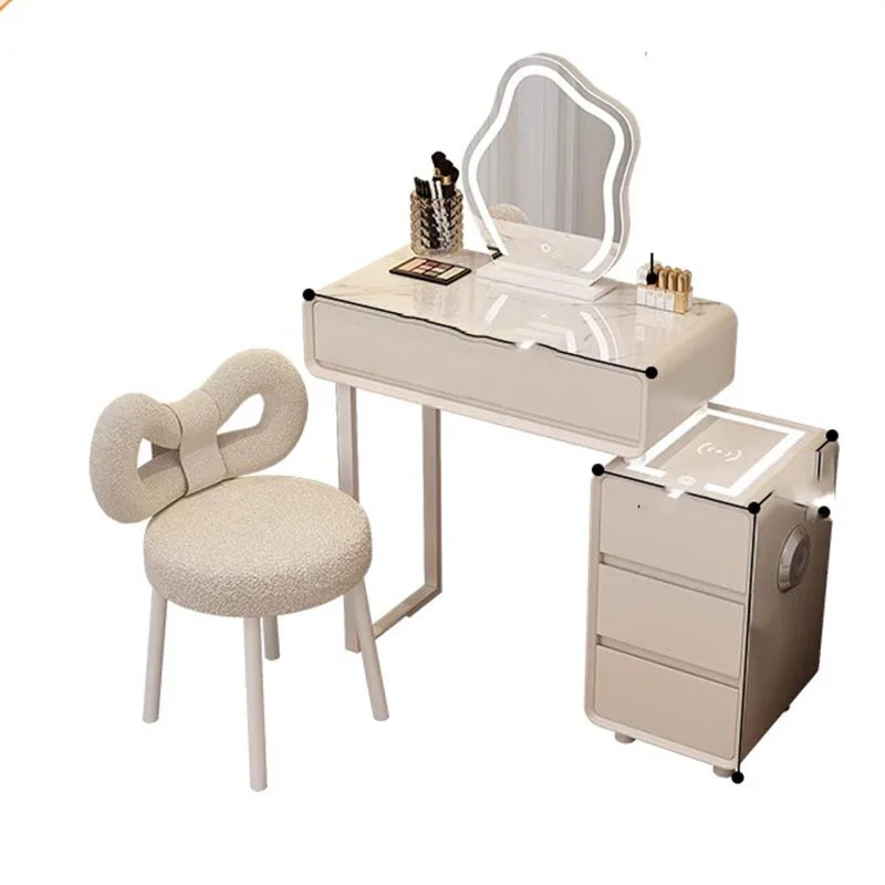 Comfortable Dressing Table Mirrors Bedside Chair Small Lights Storage Dresser Woman Toilet Penteadeira Quarto Modern Furniture