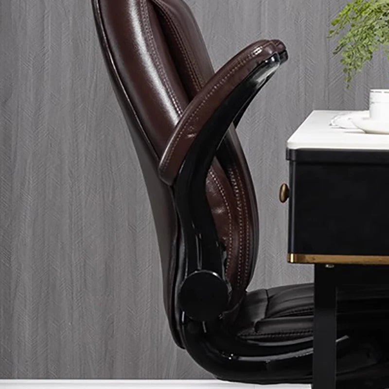 Hand Wheels Office Chair Working Designer Leather Cushion Conference Armchairs Cushion Silla Escritorio Office Furniture