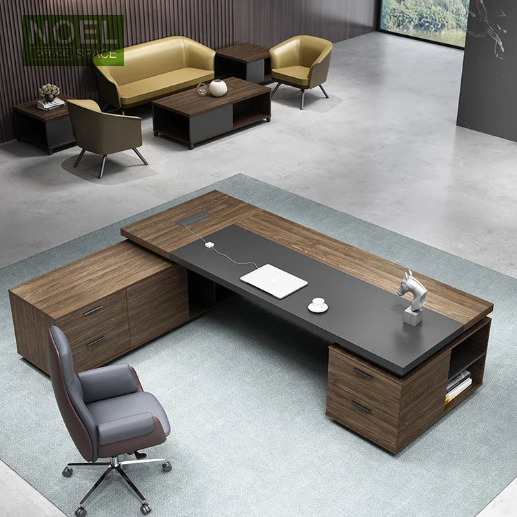 2023 New Design Modern Furniture Latest Desk Luxury Office Designs CEO Executive Manager L Shaped table