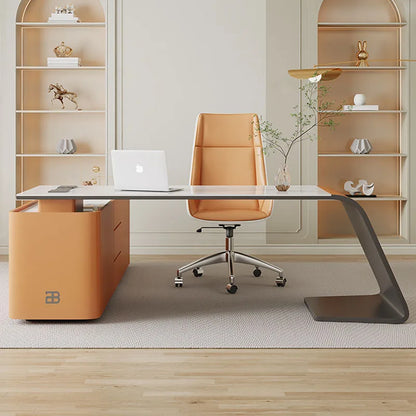 Corner L Shaped Office Desks Luxury Boss Writing Executive Drawers Office Table Modern Scrivanie Per Computer Furnitures