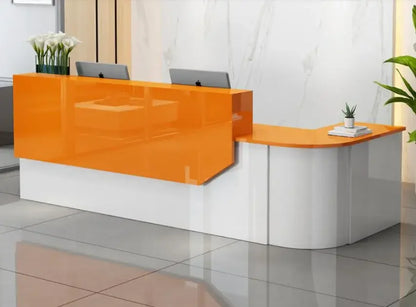 Company reception desk, cashier desk, curved bar counter, training institution, beauty salon, clothing store, simple and modern