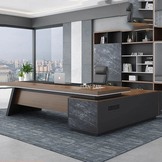 Writing Office Desk Conference Study Work Reception L Shaped Office Desk Standing Study Scrivania Con Cassetti Home Furniture