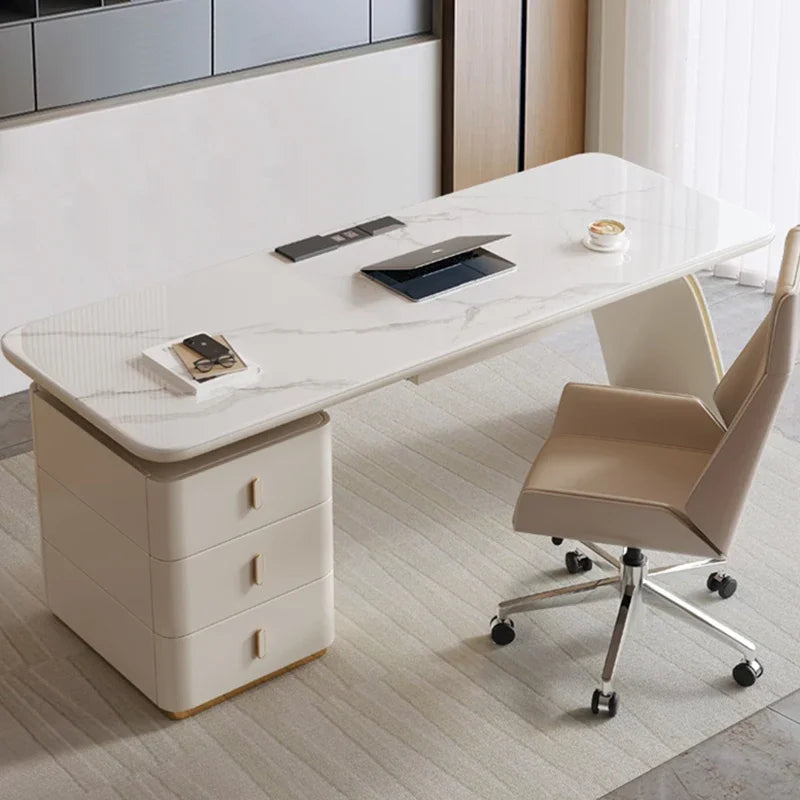 Drawers Standing Office Desk Executive Workbench Luxury Computer Office Desk Meeting  Cameretta Modern Furniture