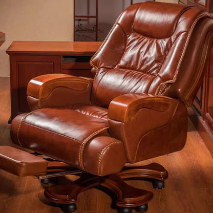 Nordic Relaxing Office Chair Conference Reading Executive Computer Office Chair Lazy Leather Throne Taburete Salon Furniture