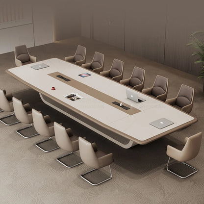 White Square Conference Tables Study Standing Laptop Luxury Office Desk Modern Coffee Work Tavolo Runoni Office Furniture CM50HY