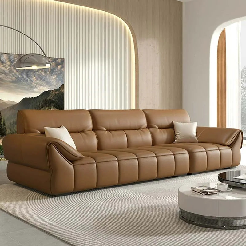 Nordic Minimalist Sofa Genuine Leather Luxury Modern Modular Sofa Living Room Lounge Kanapy I Sofy Do Salony Home Decor