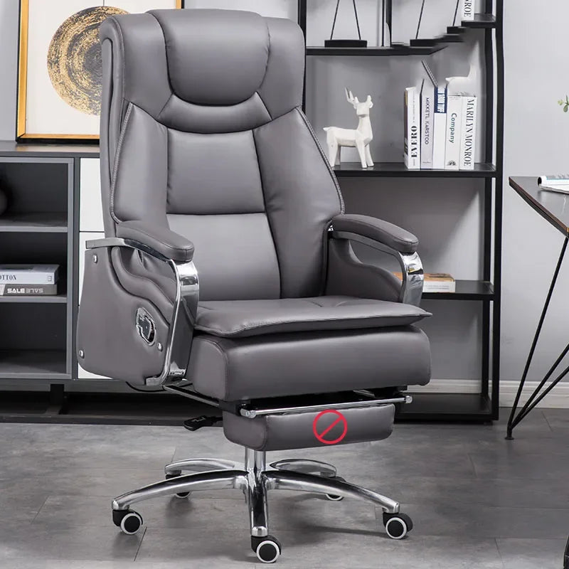 Fancy Luxairy Rotating Office Chair Leather Olive Drab Lounge Ergonomic Office Chair Nordic High Back Cadeiras Salon Furniture