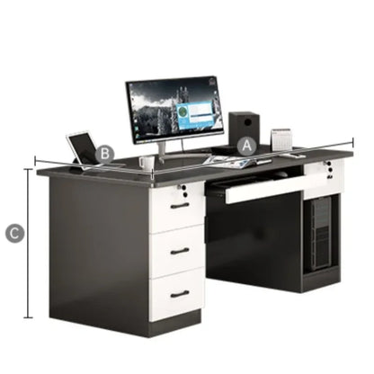 Workbench Simplicity Office Desks Modern Staff Secretaire Boss Office Desks Bedroom Drawers Bureaux Meuble Home Furniture QF50OD