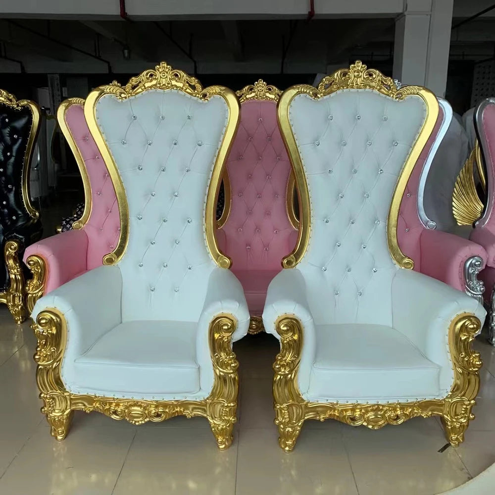 Black Leather Wedding Chairs For Wedding Luxury King Royal Throne Chair Banquet Events