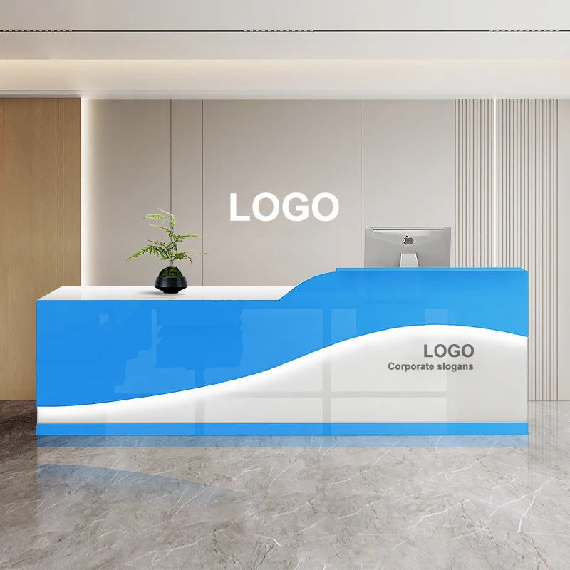 Classic Modern Reception Desks Design Stylish Nordic Retro Reception Desks Office Elegant Mostrador Commercial Furniture