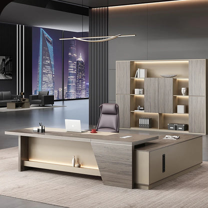 L Shape Luxury Office Desks Simple Modern Executive Reception Organizer Work Desk Computer Tavolo Da Lavoro Home Furniture