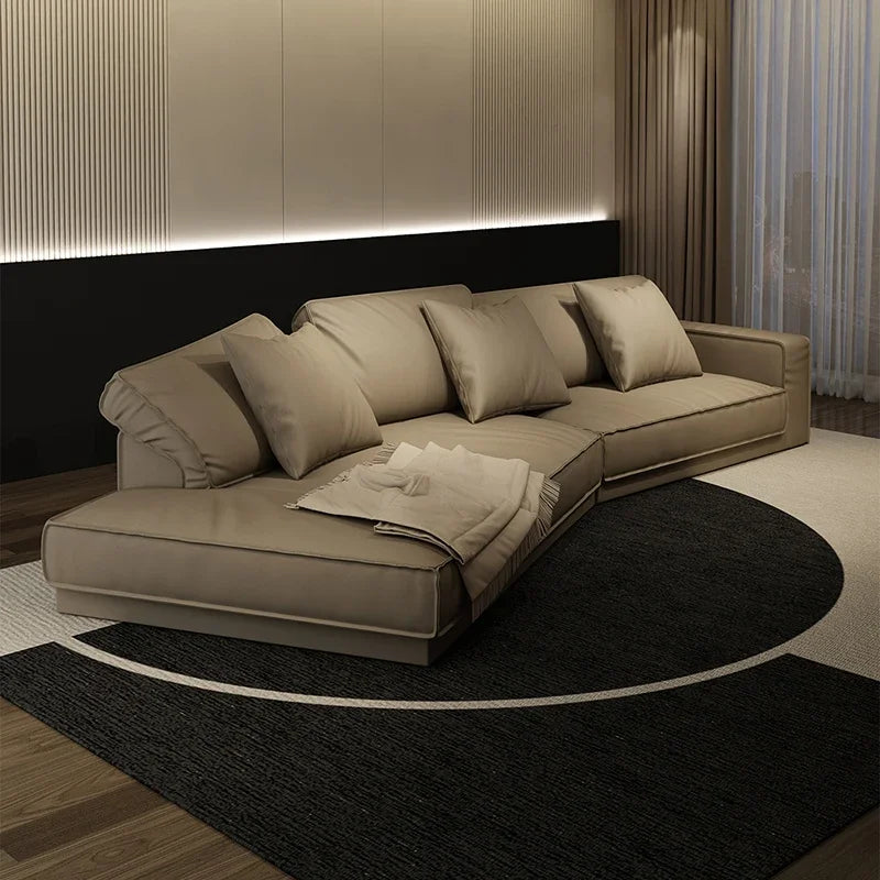 Modern Leather Living Room Sofas Salon Corner Floor Sectional Living Room Sofa Cloud Nordic Muebles Para Hogar Bedroom Furniture