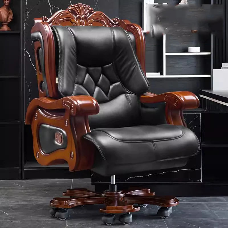 Leather Boss Office Chair Seat Library Designer Conference Waiting Armchairs School Modern Cadeira Escritorio Home Furniture