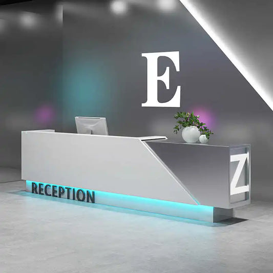 Executive Office Furniture Modern Luxury Table Reception Bar Hairdressing Professional Receptionist Front Recepcion Cheap Spa