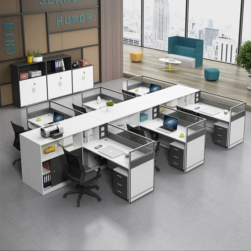 Bureau de travail Staff office partition desk cubicle workstation commercial Office Furniture modular office table and chair set