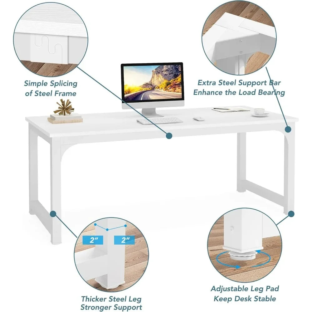 6FT Conference Table, 70.86" W x 31.49" D Meeting Room Table Boardroom Desk for Office Conference Room, Splicing Board