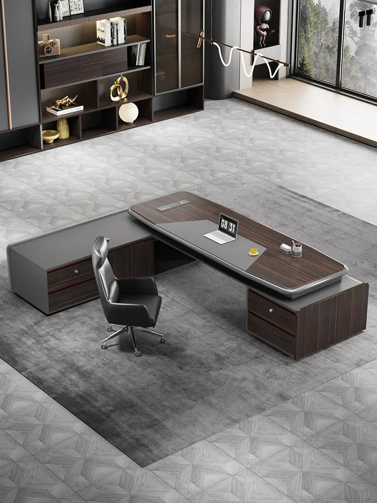 Boss computer desk Chairman President Executive Manager desk Paint L-shaped organizer Work Mesa De Escritorio Office Furniture