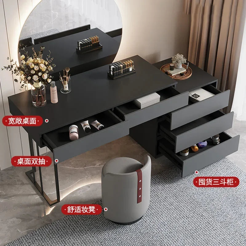 Mobile Storage Dressing Nightstands Table Cabinet Organizer Desk Women Dressing Table Vanity Schminktisch Bedroom Furniture