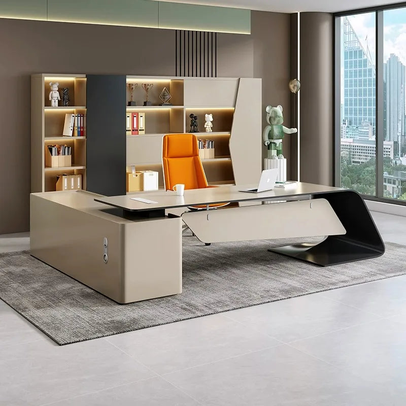 Modern Conference Office Desk Corner Executive Workbench Organization Office Desk Workflow Tavolo Da Lavoro Home Furniture HDH