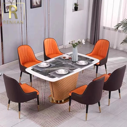 Foshan Furniture New Design High Quality Luxury Dining Room Home Furniture Dining Table And Chair Set