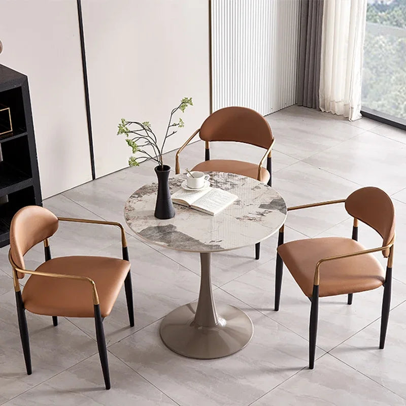 Office Luxury Dining Room Sets Reception Round Table And Chair Single Combination Simple Table A Manger Apartment Furniture