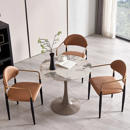 Office Luxury Dining Room Sets Reception Round Table And Chair Single Combination Simple Table A Manger Apartment Furniture