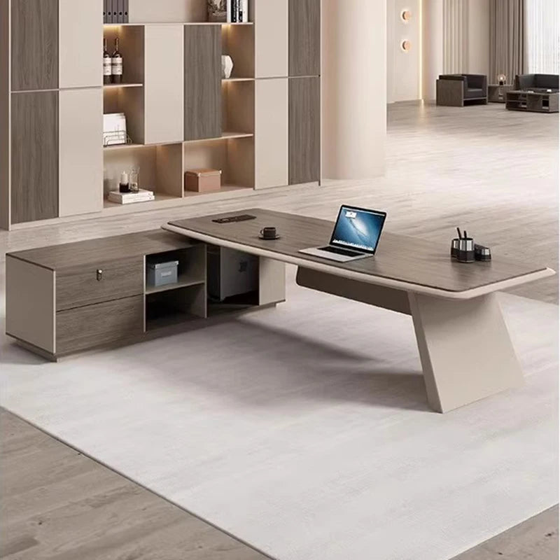 Drawers Counter Work Table Modern Corner Executive Office Desk Workstation L Shape Tavolo Scrivania Ufficio Office Furniture