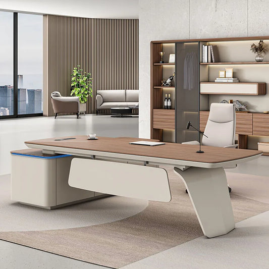 Workbench Modern Office Desk Storage Writing Executive Standing Office Desk Reception Scrivanie Per Ufficio Luxury Furniture