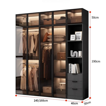 Drawer Storage Wardrobe Modern Luxury Apartment Bedroom Wardrobe Clothes Organization Szafy Do Sypialni House Furniture