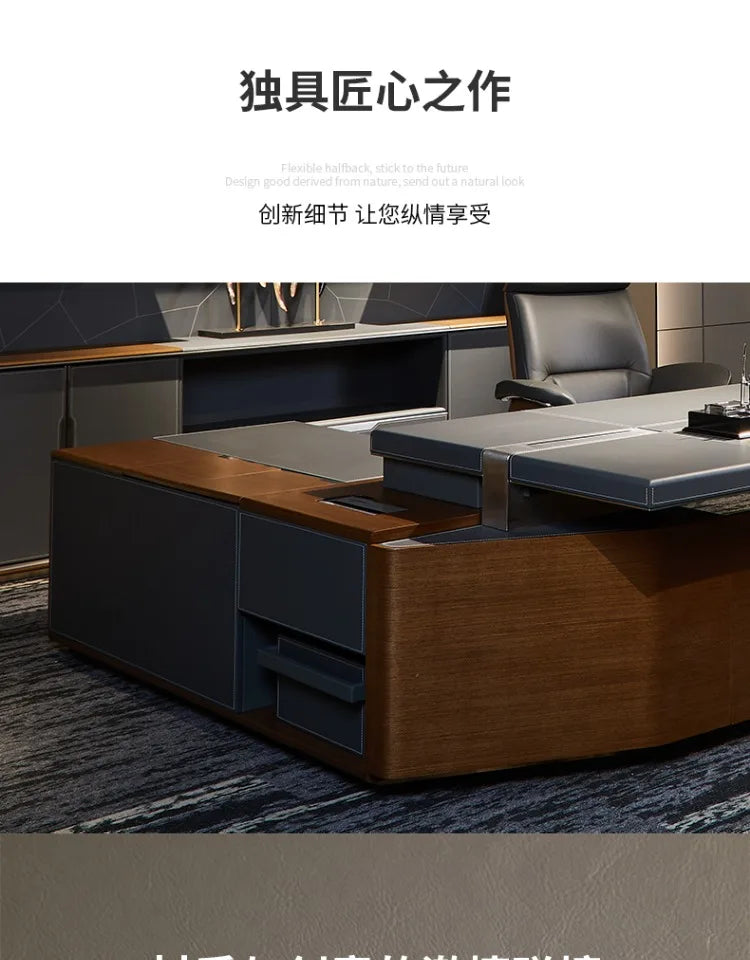 Corner Drawers Office Desk Study Computer Gaming Storage Modern Conference Office Desk Executive Scrivania Legno Furniture HDH