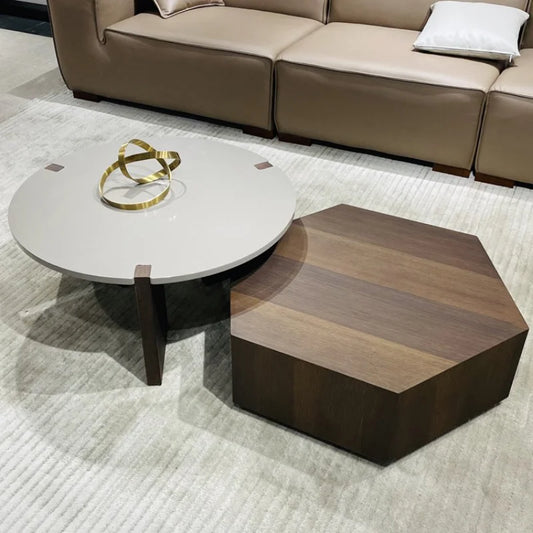 Modern Side Coffee Tables Round Wood Japanese Centre Coffee Tables Hallway Desk Petit Meuble Coffee Italian Furniture LQQ25XP