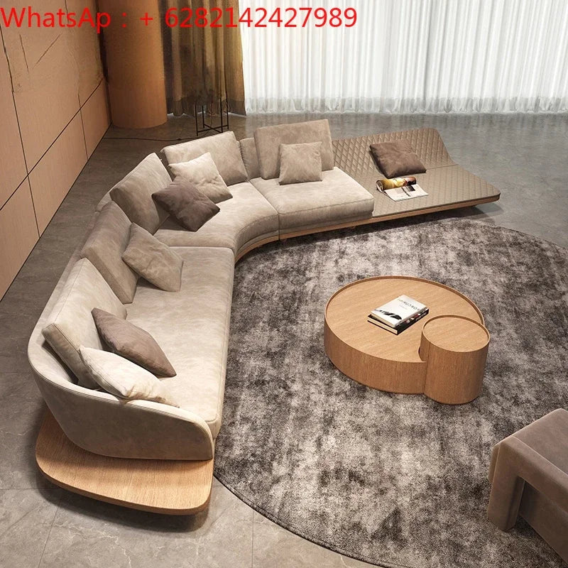 Italian style light luxury high-end luxury surprise technology cloth sofa living room modern simple Nordic abnormal corner