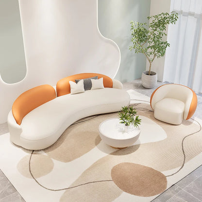 Luxury Fancy Unique Sofas Kawaii Orange Cute Lazzy Floor Living Room Sofas Modern White Divani Da Soggiorno Apartment Furniture