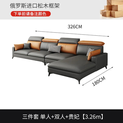 Sectional Bed Sofa Couch Modern Lounge Sofa Recliner Nordic Muebles Para El Hogar Italian Sofa Set Living Room Furniture LQQ15XP