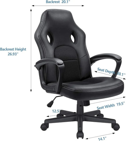 Office Gaming Chair High Back Leather