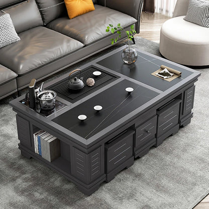 Clear Living Room Coffee Table Modern Design Wood Floor Nordic Coffee Table Minimalist Black Beistelltisch Furniture For Home