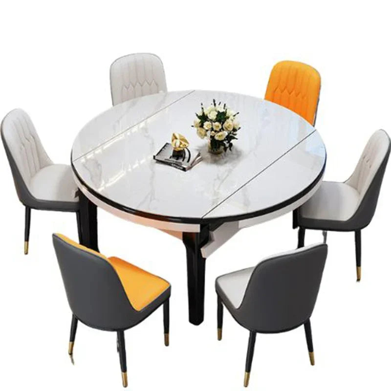 Folding Luxury Dining Table Extension Modern Design Breakfast Dining Table Living Kitchen Mesa Comedor Decoration Accessories