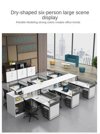 Bureau de travail Staff office partition desk cubicle workstation commercial Office Furniture modular office table and chair set