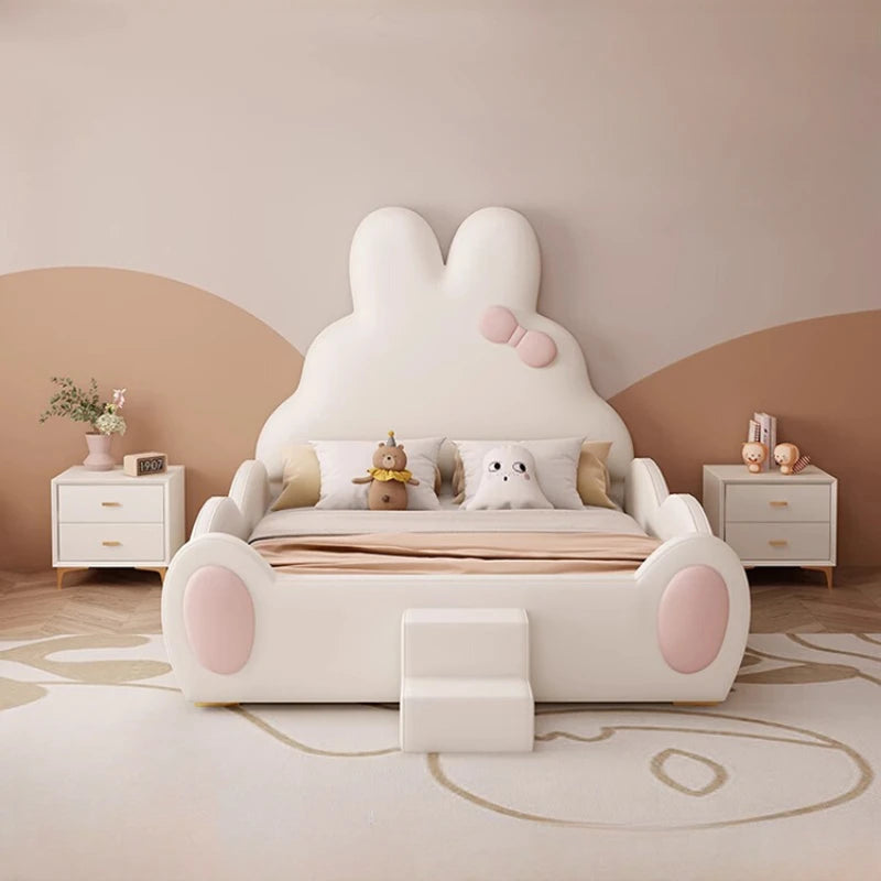 Nordic Headboard Frame Bed Modern European Unique Luxury Children Beds Kids Modern Girls Letto Matrimoniale Bedroom Furniture