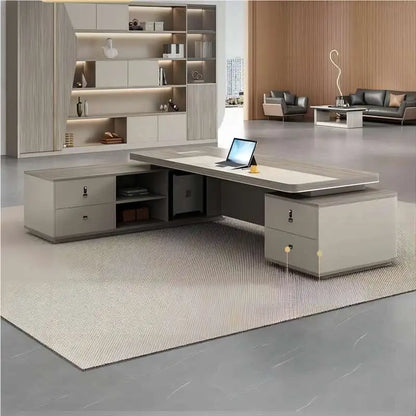 Simple modern boss desk and chair combination president desk manager desk office furniture single executive desk