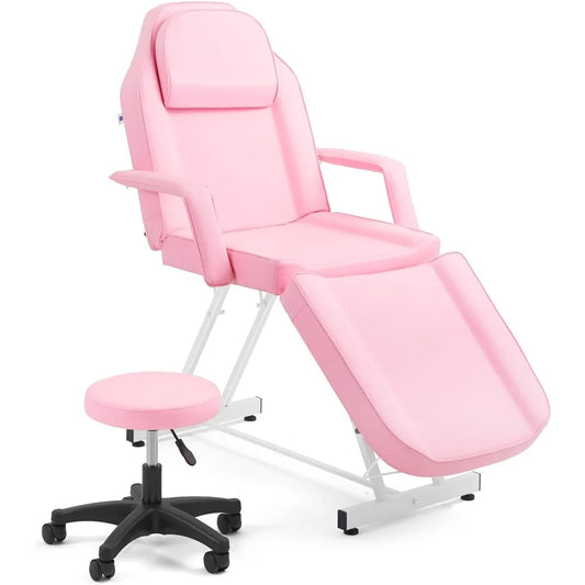 Facial Bed Massage Table Adjustable Tattoo Chair W/Free Barber Bed Spa Chair Salon Massage Equipment Tattoo Bed Salon Chair