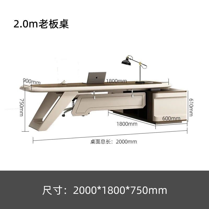 Study Computer Reception Desk Organizer Luxury Executive Vanity Office Desk Drawers Modern Mesa De Escritorio Desk Accessories