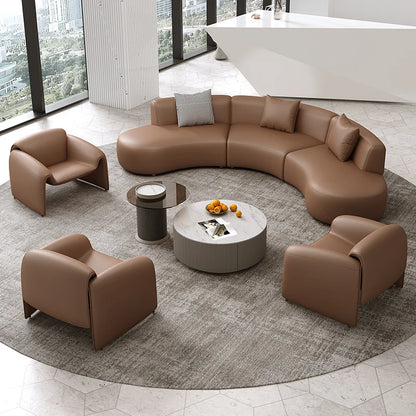 Adults Leather Sofa Back Cushion Vintage Grande Office Sectional Support Style Room Simple Sofa Design Fauteuil Round Furniture